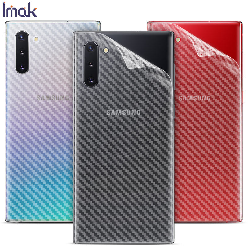 IMAK Carbon Fiber Texture Soft PVC Back Protector til Samsung Galaxy Note 10 IMAK Carbon Fiber Texture Soft PVC Back Protector til Samsung Galaxy Note 10